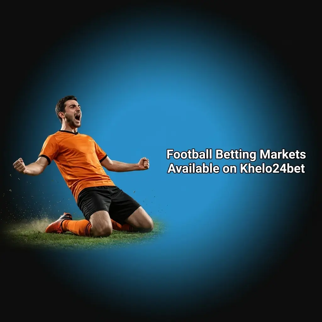 Khelo24bet football betting markets including 1X2, BTTS, handicap, correct score, and goalscorer options