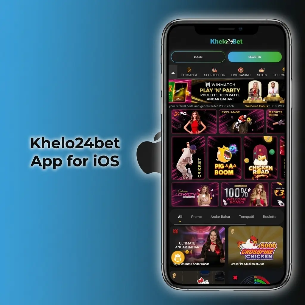 Khelo24bet iOS app download page showing compatibility requirements for iPhone and iPad users in India