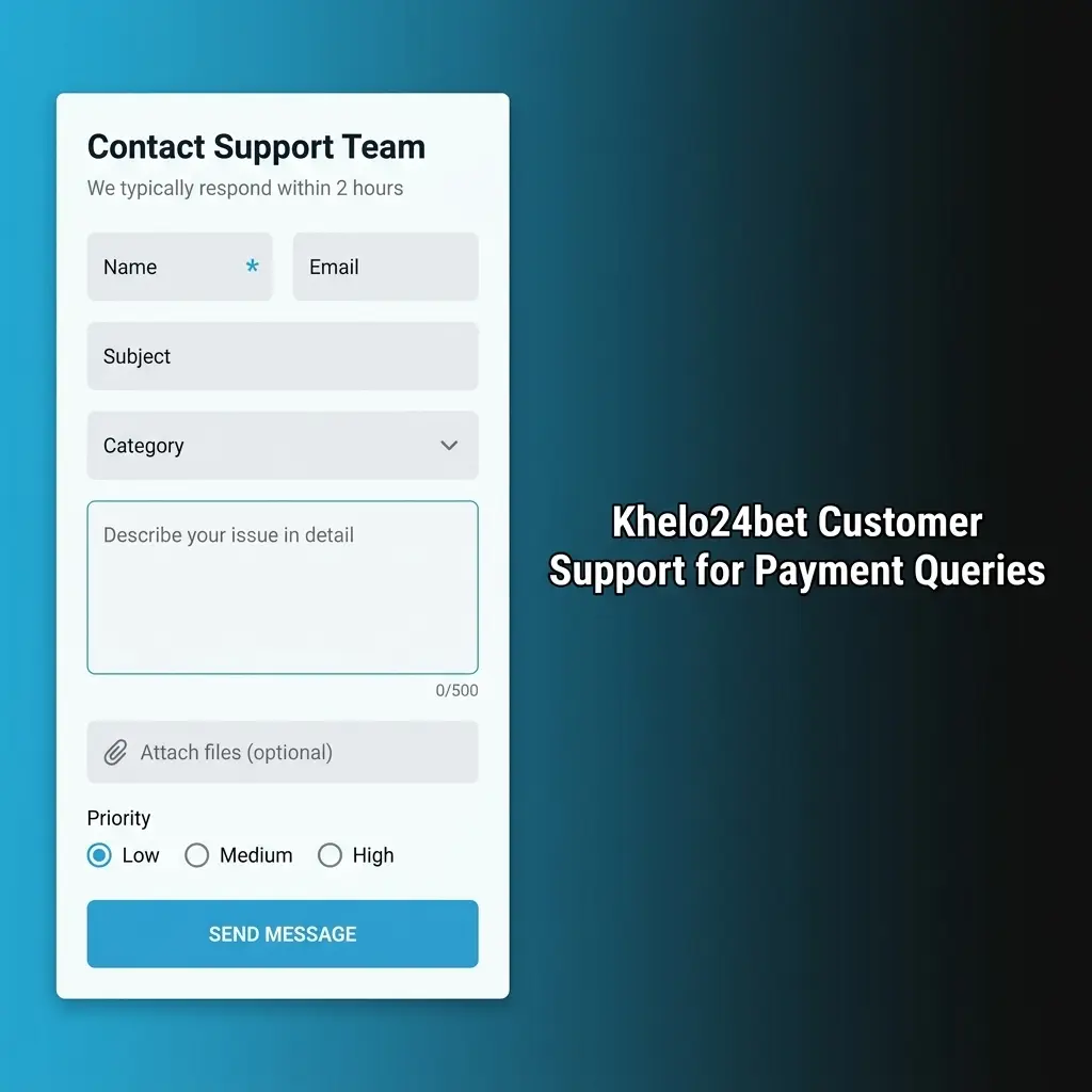 Khelo24bet customer support channels including live chat, email, WhatsApp, and FAQ help centre for Indian players