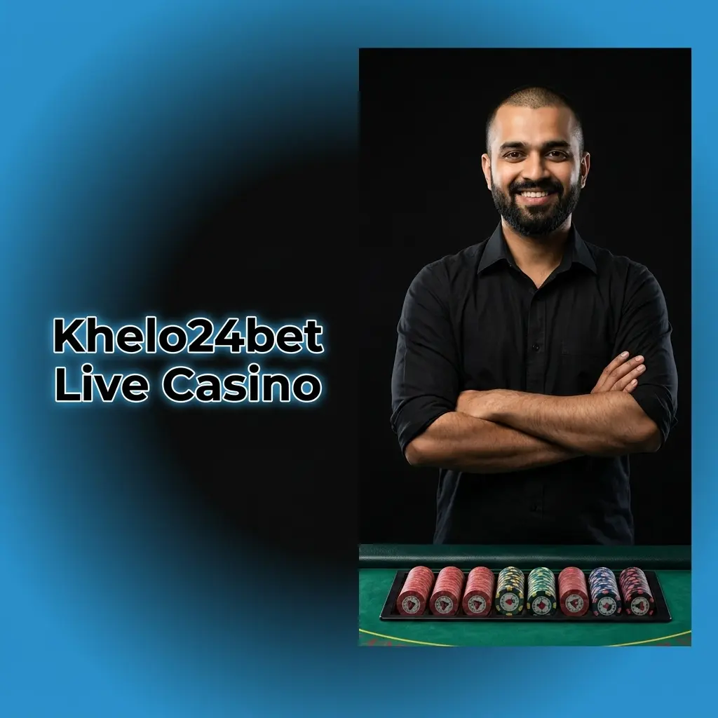 Khelo24bet live casino with professional dealers streaming HD table games including Baccarat, Blackjack, Roulette, Andar Bahar, Teen Patti